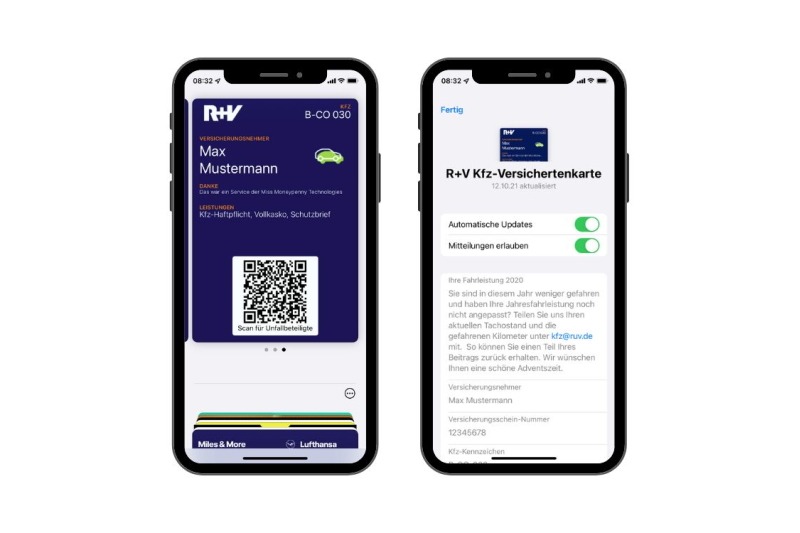 R+V bietet digitale Kfz-Versichertenkarte an