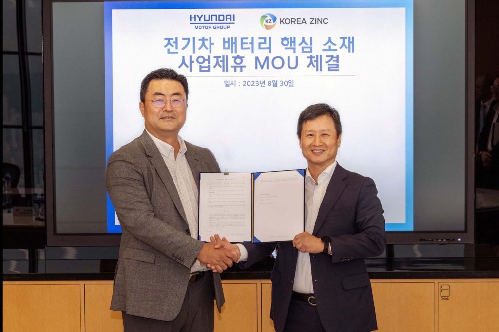 Hyundai Motor Group und Kirea Zinc vereinbaren Partnerschaft
